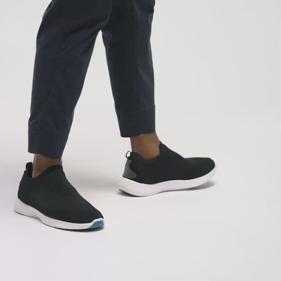 Black Men's Vessi Everyday Move Slip On Shoes | 25697RVFH