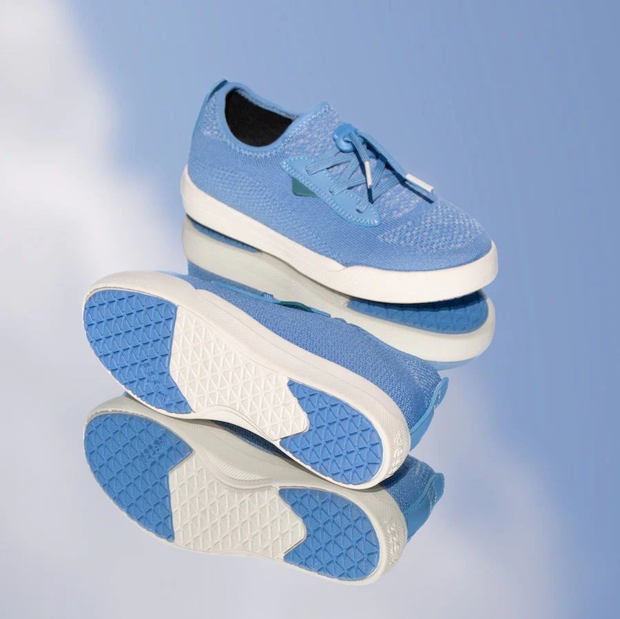 Blue Kids' Vessi Weekend Sneakers | 53609FXNE