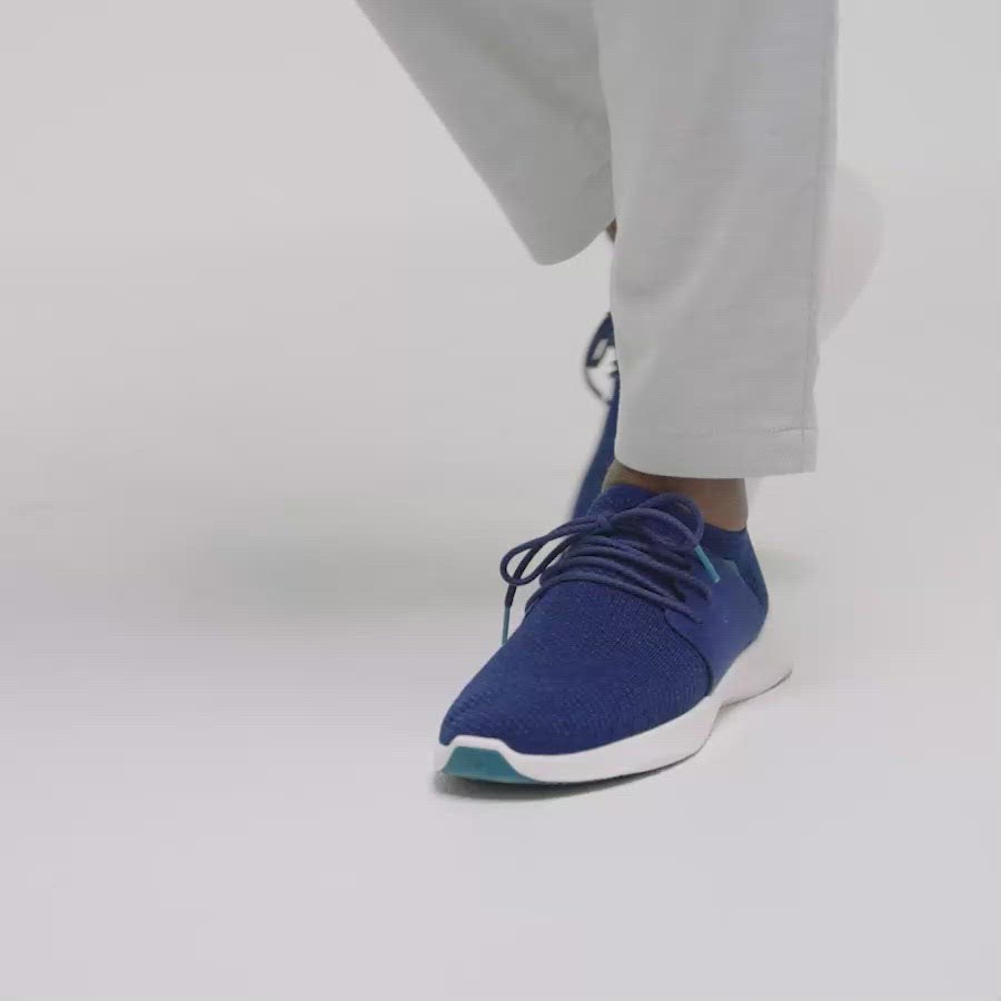 Blue Men's Vessi Everyday Classic Sneakers | 18975NLYG