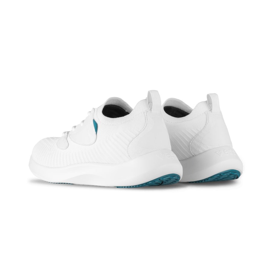 White Men's Vessi Everyday Move Sneakers | 54973WCBM