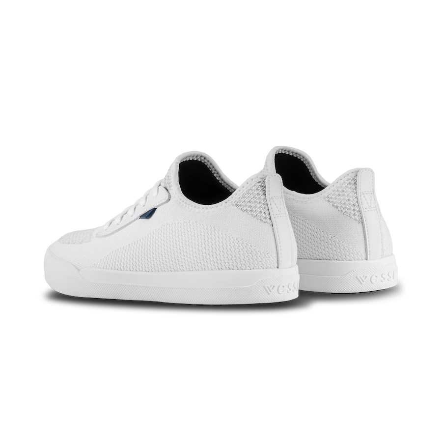 White Men's Vessi Weekend Sneakers | 87390GOYE