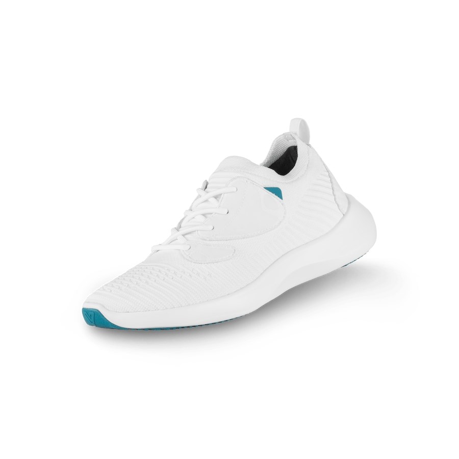 White Women\'s Vessi Everyday Move Sneakers | 36429ZAKP